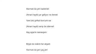 Hasip Terlemez   Harman Da Yeri Kademeli Şarkı Sözleri Lyrics